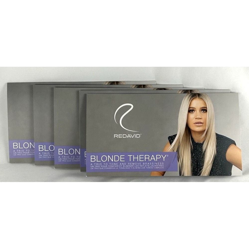 Lot Of 5 Redavid Blonde Therapy Trio Samples Shampoo Conditioner Dual Therapy